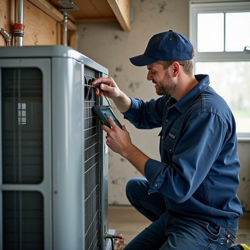 Heat Pump Installler With New Installation